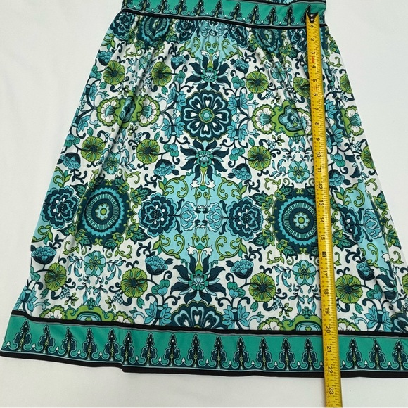 London Times Key Hole Paisley Printed Halter Dress - Picture 9 of 14